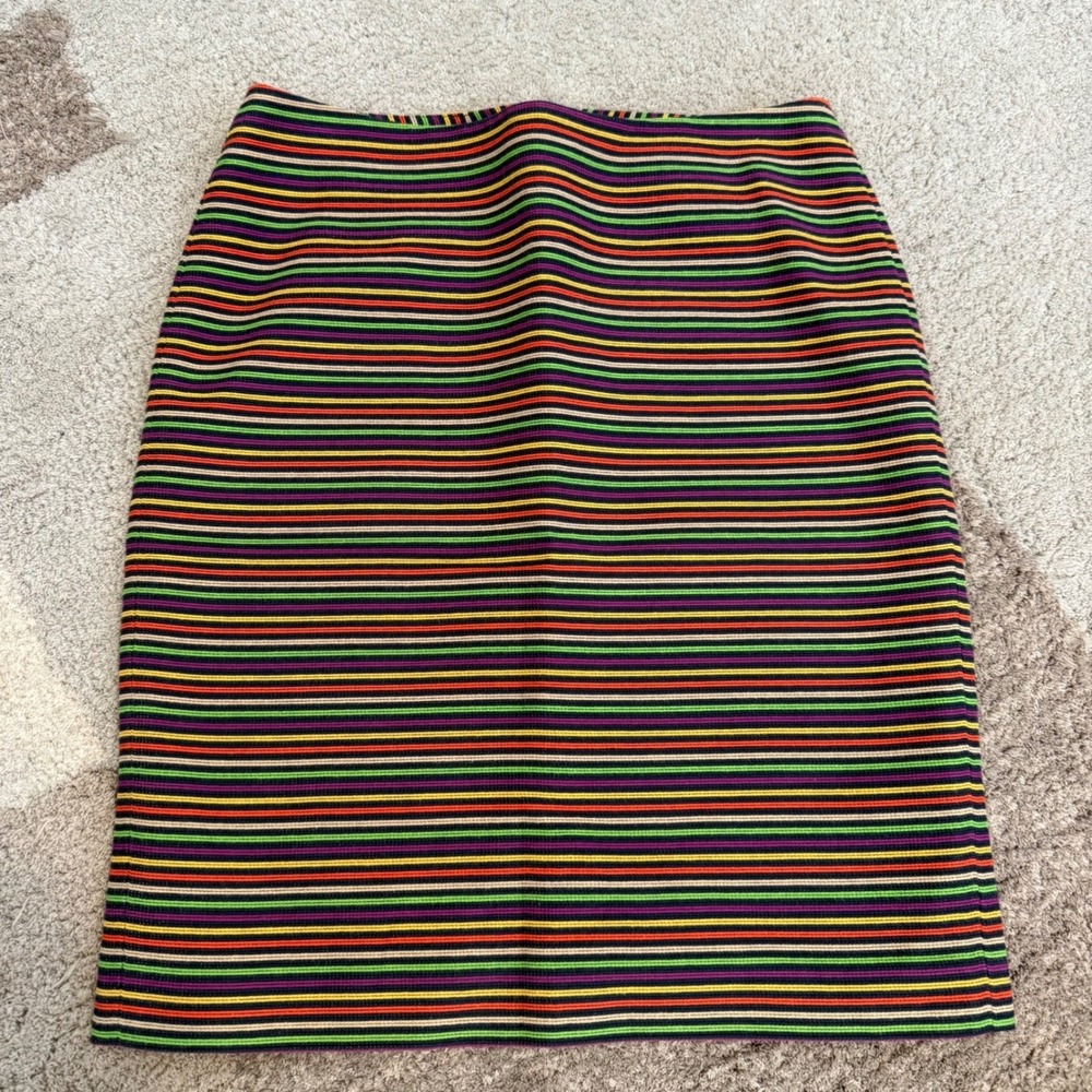Talbots Petites Multi Color Stripe Pencil Skirt Size 4P‎